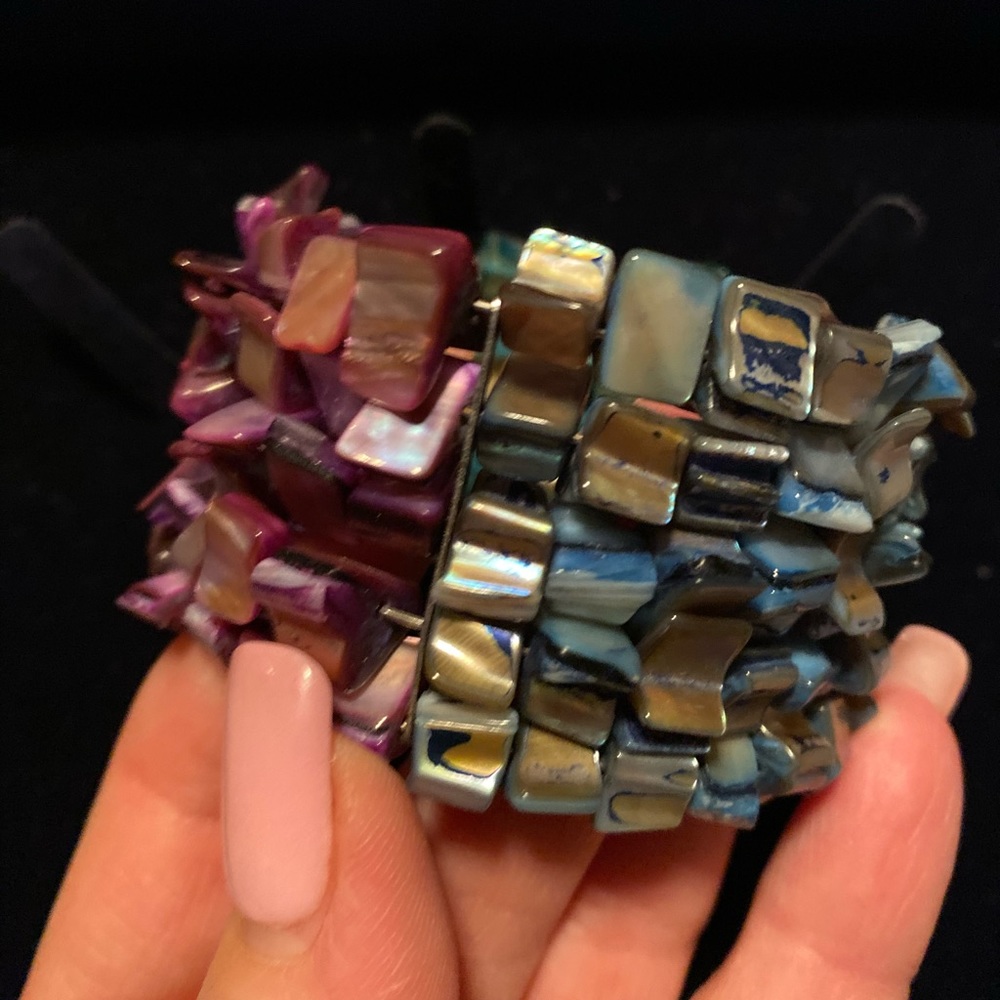 NWOT Stone Beaded Cuff BRACELET